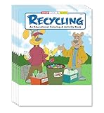 ZOCO – Learn to Recycle – Kids Educational Coloring Books (25 Bulk Pack, Without Crayons) – Earth Day, Environmental Program Handout – Recycling Activities for Kids