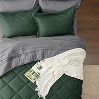 Bedsure Twin XL Comforter Set Reversible Bed Set 5 Forest Green/Dark Grey — image 4