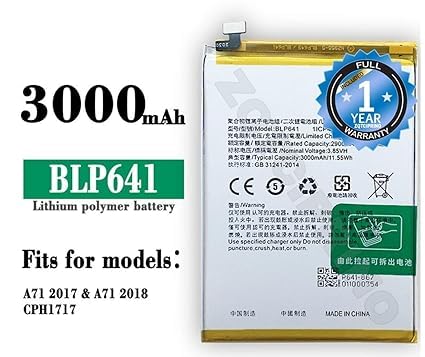 Image of Original BLP641 Battery for Oppo A71 /A83 /CPH1729 / CPH1827 / CPH1717 / Battery with 1 Year Warranty****(N88)