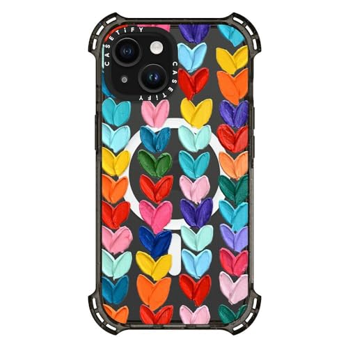 Coque iPhone 15 CASETiFY Bounce haut de gamme transparente cœurs - 5