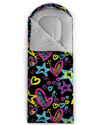 Image of QOOMO Axolotl Cute Camping Sleeping Bags,3 Season Warm & Cool Weather,Lightweight,Waterproof Sleeping Bags for Adults & Kids,Traveling,and Outdoors