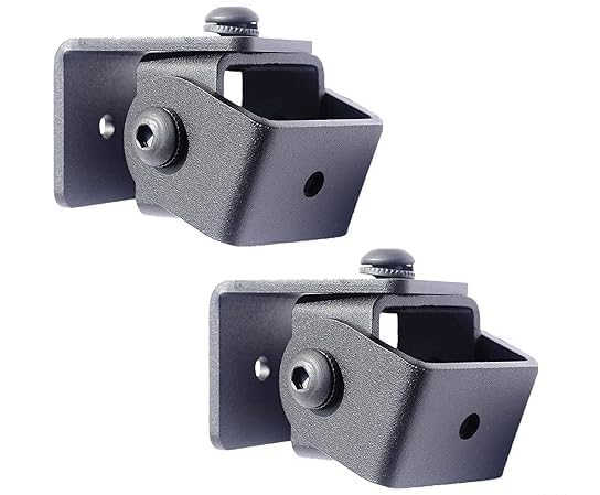 Nilapro SM-02 Speaker Wall Mount Stand Bracket 2 Nos for 5 mm & 6.35mm ( inch) Thread Hole/Keyhole Speakers Universal Speaker Stand (Material: Metal/Color: Black)