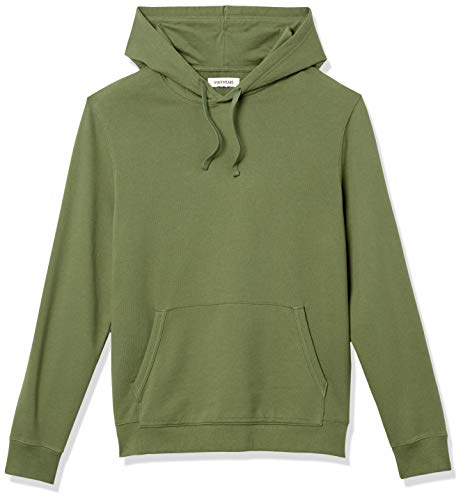 Amazon Brand - Goodthreads Men's Lightweight French Terry Pullover Hoodie Sweatshirt, Fatigue, Large
