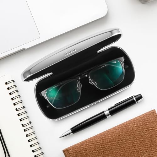 Image of Hifot Metal Eyeglass Case Hard Shell, Aluminum Spectacles Box Sunglasses Case for Men Women, Reading Glasses Holder