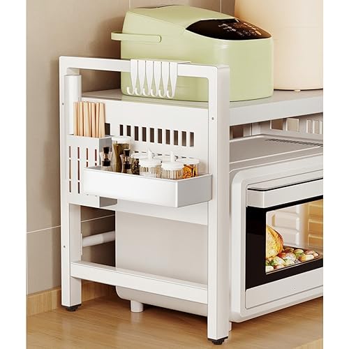 Support de four à micro-ondes réglable étagère robuste à 2 niveaux pour cuisine - 8