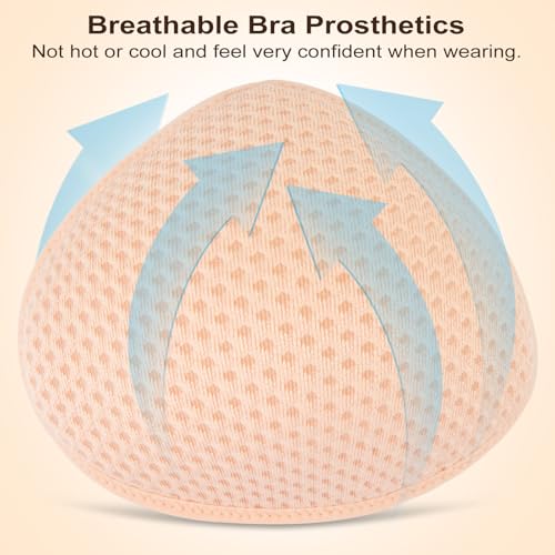 Breast Prosthesis for Mastectomy Women Pockets Bra High Level Silicone Filler Breathable Sea Swim2