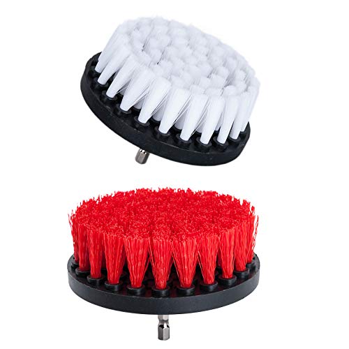 oxoxo Drill Brush Power Scrubbing Brush Buril perforador para la limpieza de duchas, bañeras o cuarto de baño, azulejos, juntas, Alfombra, neumáticos, barcos, tapizado 4 Mixed Color 2