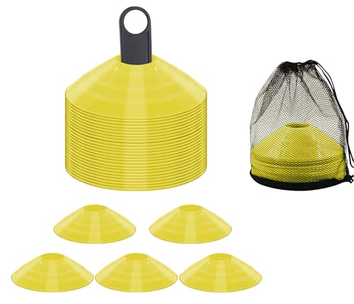 Image of Fitfix Disc Cones Set |Space Marker| - Soccer Cones for Training, Football, Kids, Sports, Field Cone MarkersPro Disc Cones Set |Space Marker| - Footbal Field Cone Marker