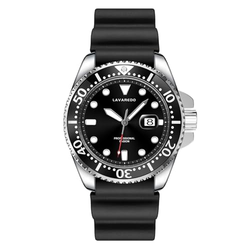 VTAIGE Men's Watch with Easy to Read Face, Waterproof Watches for Men Fashion Analog Watch Comfortable Silicone Strap with Calendar, Ideal Gift for Men