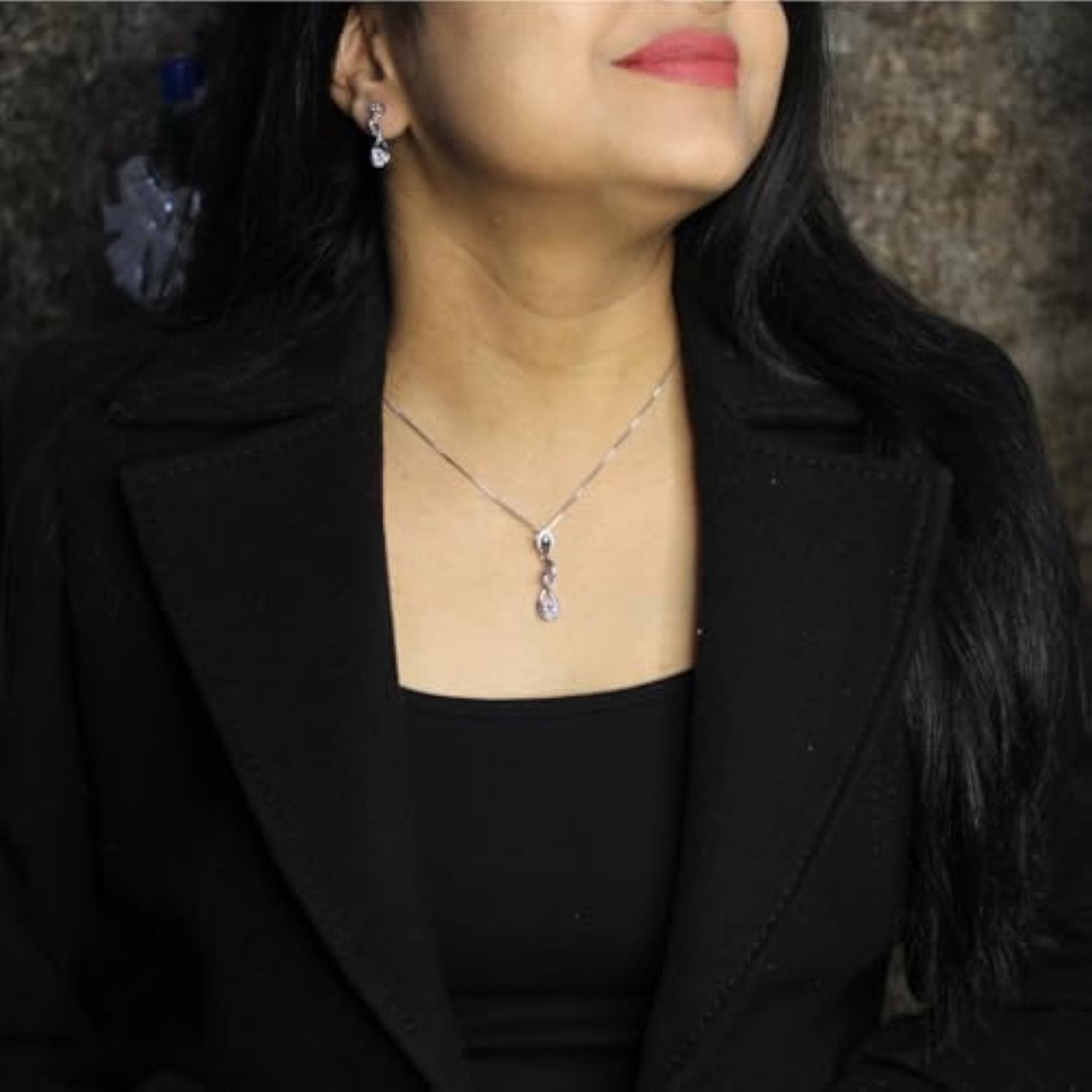 Touch Me Not Rhodium Pendant Without Chain