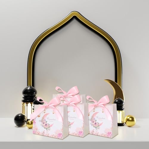 Boîtes À Dragées Ramadan et Boîtes à Bonbons Eid Mubarak en Carton Rigide - 5