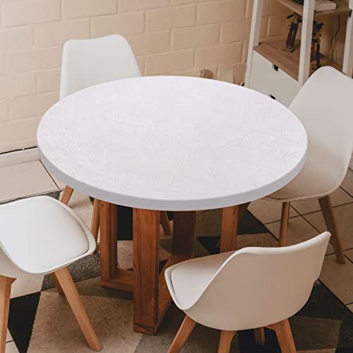 MINGPINHUIUS Elastic Edged Vinyl Round Fitted Tablecloth - Image 3