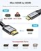 Highwings Mini HDMI to HDMI Cable 10FT, 4K 60Hz High Speed HDMI to Mini HDMI Cable Male Bi-Directional 2.0 Cord, for HDTV, Tablet, Camera and Camcorder [Aluminum Shell, Nylon Braided]