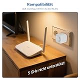 WiFi Inteligentne Gniazdko Alexa Gniazdko z Pomiarem Prądu, Kompatybilne z Alexa i Google Home, Sterowanie za Pomocą Aplikacji Smart Life, Gniazdko 16A 2,4 GHz WiFi
