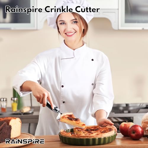 Image of Rainspire Pie Server Spatula Stainless Steel, Pie Cutter Cake Cutter Slicer, Cake Server Spatula, Dishwasher Safe, Edges On Both Sides, Black (Yellow)