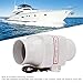Vomeko 12V 3 inch Electric in Line Marine Bilge Air Blower Fan,Marine Blower,with 4 Blade Fan for Boat Marine 130CFM