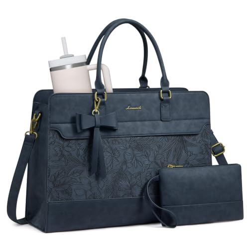 Image of LOVEVOOK Laptop Tote Bag for Women,Leather Work Bag, Waterproof Business Teacher Bag,Large Computer Handbag Purse Briefcase,Office Gifts for Women