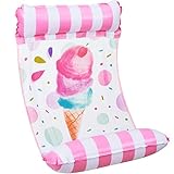 Erwachsene Aufblasbares Schwimmbett - Eiscreme Loungesessel Pool Lounge Wasser Hängematte Rosa Luftmatratze Schwimm Lounge Poolmatratze