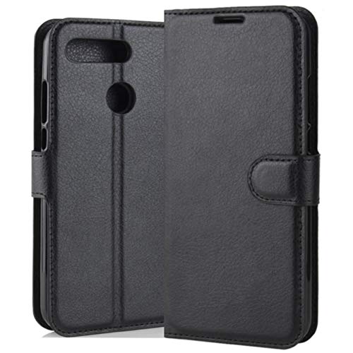 HualuBro Honor View 20 Case, Premium PU Leather Wallet Flip Phone Protective Case Cover with Card Slots for Huawei Honor View20 Smartphone (Black)