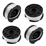 4Pcs Strimmer Spool Line Compatible with Black and Decker ST5530-GB GLC3630L20-GB STC1820PC-GB BESTA525-GB A6481 A6485 Grass Strimmer Wire Spool Line Φ1.6mm,40m Reflex Trimmer Spools Replacement