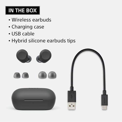 Sony WF-C710N Noise-Canceling Earbuds — Black — view 10