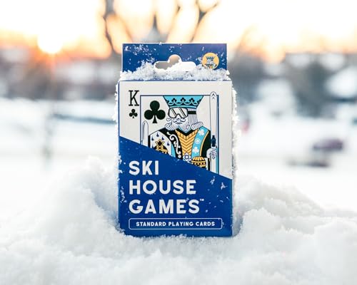 Ski House Games Signature Ski-Themed Playing Cards 52-Card Deck Winter Sports Design Gift for Skiers Apres Ski Ski Games Travel Games