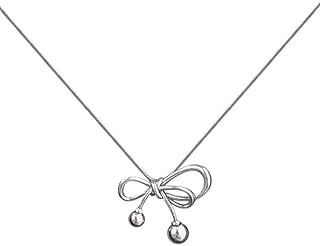 Colar com pingente de laço doce gargantilhas temperamento corrente clavícula joias presente para mulheres meninas colar nó borboleta colar prata laço gargantilha