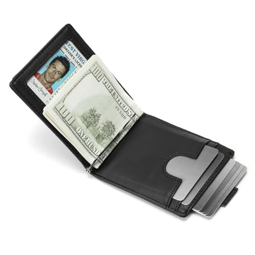 Slim Wallet For Men,RFID Credit Card Holder Wallet With Money Clip, Minimalist Bifold Front Pocket Wallet4