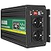 Produktbild JIGUUN 1500W Wechselrichter Reiner Sinus Spannungswandler 12V 230V Inverter mit 2 EU Steckdosen &2.1A USB AusgangKabellose Fernbedienung und LCD-Anzeige Spitzenleistung 3000W für LKW Camping Notfall