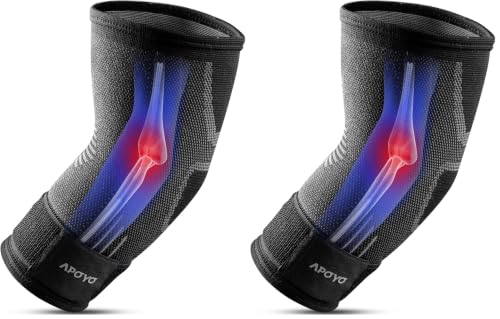 Image of APOYO Tennis Elbow Brace for Women & Men, Workout and Everyday Use (Large) (Pack of 2)