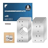shinfly Scharnier Reparaturplatte, 8 Stuck Verdicktes Scharniereparaturset, Edelstahl, mit 48 Schrauben – Für Reparatur von Schranktüren, Kleiderschränken und Regalen