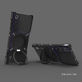 Red Magic 10 Air 向け バンパー ケース エアバッグ保護 メタル フレーム 衝撃吸収 レンズ保護プレート付き 回転 スタンド機能 磁気充電対応 アルミニウム製 金属カバー RM10A-JK-50507 シルバー
