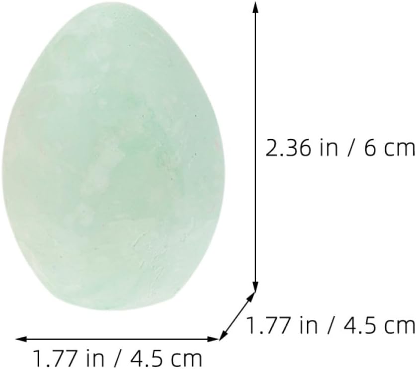 YARNOW 12pcs Egg Shaped Chalks, Washable and Non-toxic Calcium Sulfate Sidewalk Chalk, Safe Drawing Experience to Foster Creativity for Easter and School Art Activities