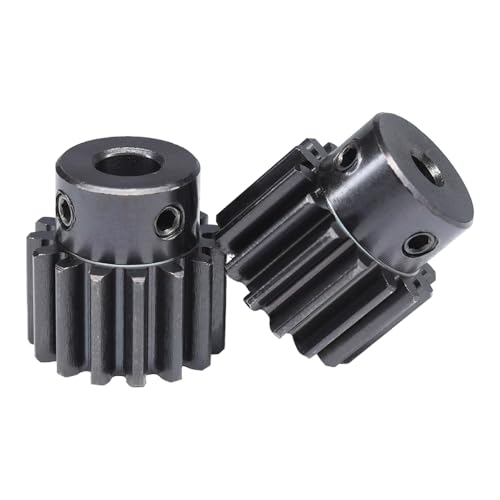 1.5 Module Spur Gear 1.5M-15T/16T SC45#Carbon Steel Material Blackening High Frequency Quenching Gear Bore Size 5/6/6.35/7/8 mm(