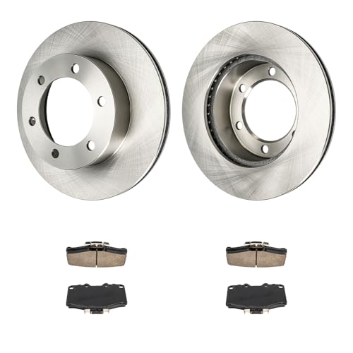 Front Brake Kit Rotors Ceramic Brake Pads for Toyota 1996-2002 4Runner, Toyota 1998 Tacoma, Toyota 1995-1997 2004 Tacoma 3.4L, Toyota 1995-1997 Tacoma 2.7L, 1995-1997 Tacoma 2.4L(11.67”, 296.5mm) by KAC - Used condition - US$58.56