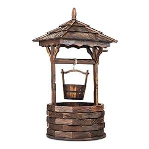 blumfeldt Loreley – decoratieve fontein, tuindecoratie, tuinfontein, hoogte: 135 cm, materiaal: sparrenhout…