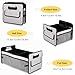 JiatuA Car Trunk Organizer, Car Organizers and Storage Collapsible Multi Compartment Container Box, Adjustable Car Accessories for SUV Sedan Truck, Standard Size, Grey
