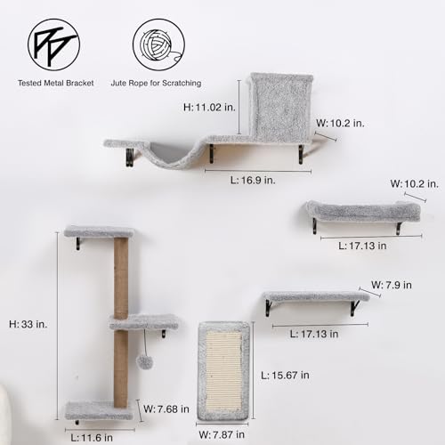 50% OFF 5-in-1 Cat Wall Shelves for Indoor Cats - Image 6