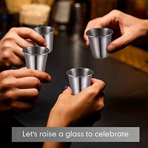50 Pcs 1 Oz Stainless Steel Shot Glasses Espresso Shot Glasses Metal Shot Glasses Beer Drinking Tumbler Travel For Travel Home Restaurant Bar Camping Supplies #TOP6