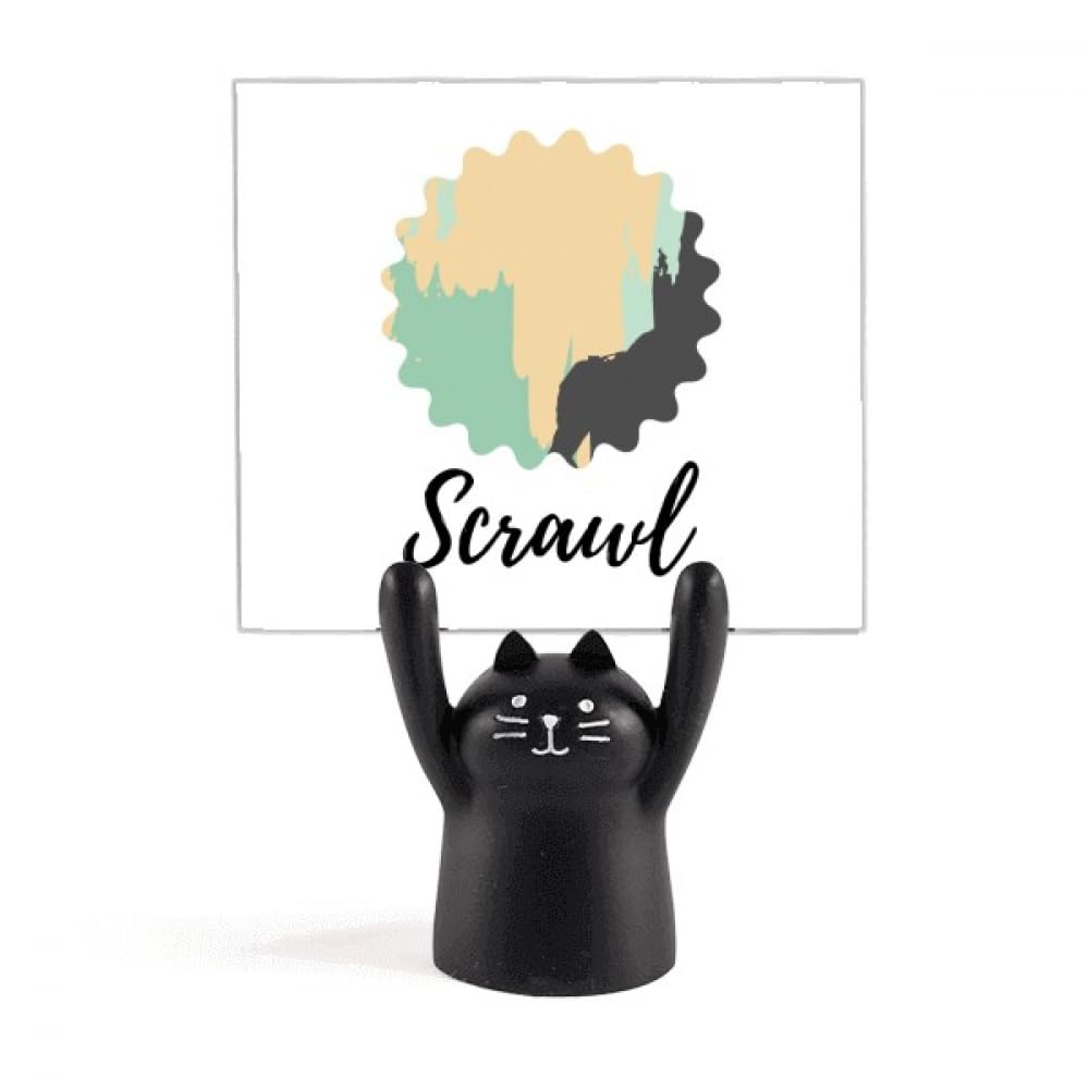 Support de mémo chat noir contre l'oubli de vos notes