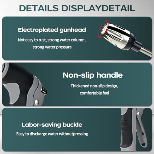 Water Blitz Pressure Washer, WaterBlitz High Pressure with Long Rod 3 Metal Joints Foam Jug, Ergonomic Handle Quick Connect With 360° Rotating for Three spray Modes - Image 3