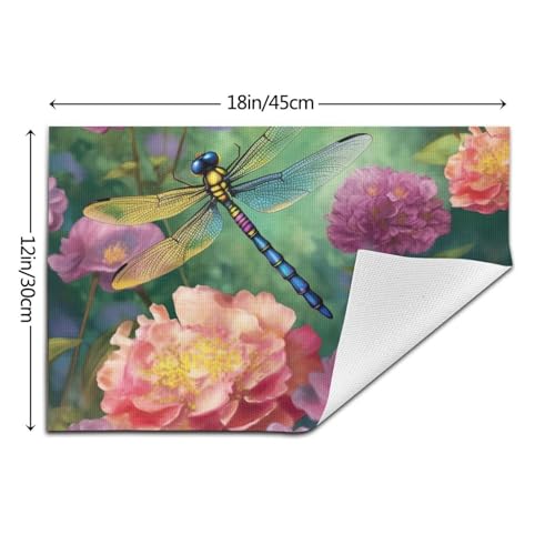 Sets de table pour repas de famille et fêtes motif libellule