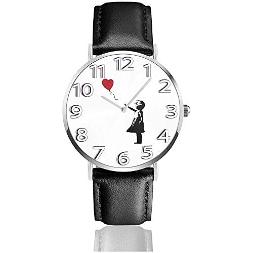 Uhr Armbanduhr Banksy Heart Classic Casual Quarzuhr Uhren für Männer Frauen