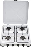  Fornello a gas GPL campeggio cucina portatile 1 2 3 4 fuochi (4 FORNELLI GPL)