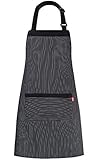 ALIPOBO Aprons for Women and Men, Kitchen Chef Apron with 2 Pockets and 40