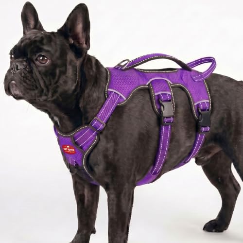 Image of Tuff Pupper Escape Proof No Escape Dog Harness | 5 Point Adjustable Fit Harness for Dogs | Padded Dog Harnesses | Handle Dog Lift Harnesses