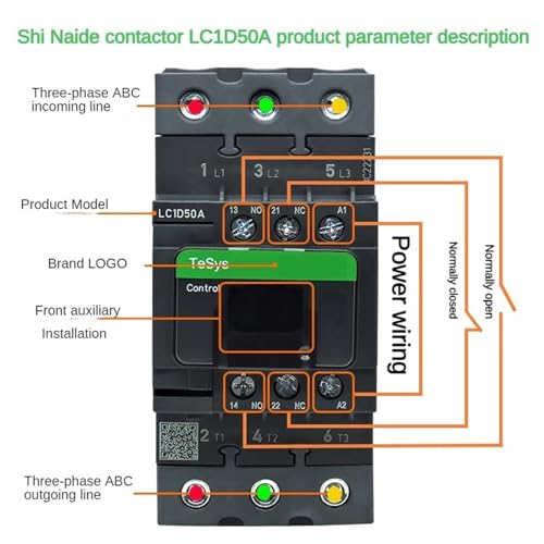Contactor de ascensor LC1D50A F7C bobina 220V para sustitución de relés de potencia en edificios 4