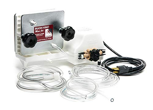 Buon Vino Mini Jet Wine Filter - Easy Bottle Filteration Brewing Kit - Simple Automatic Machine Accessories - Brew System Gadgets - Portable Homebrew Supplies - Electric Filters Bottling Equipment