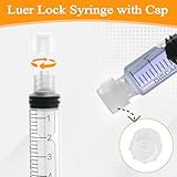 12 Pack luer lock syringe 5ml, Plastic Syringe with Cap, Syringes without Needle, Syringe Luer Lock for Science Labs, Glue Applicator, Measuring Liquids, Individually Sterile Sealed - Image 4