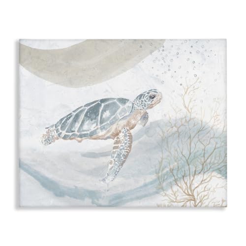 Drifting Sea Turtle Ocean Wave, 24 x 30 Inch Canvas Wall Art